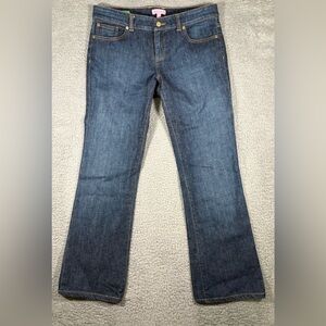 Lilly Pulitzer Palm Beach Fit Bootcut Flare Blue Jeans Pants Women's Size 8